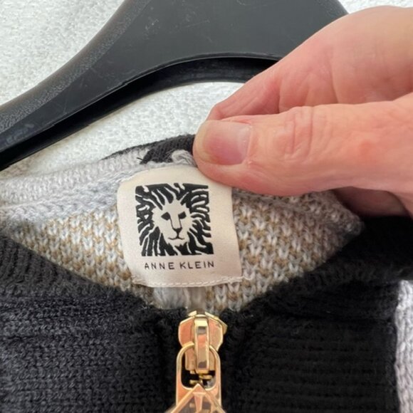 Anne Klein Womens Hooded Zip-Up Sweater Cape Plus Size XL - Picture 2 of 6